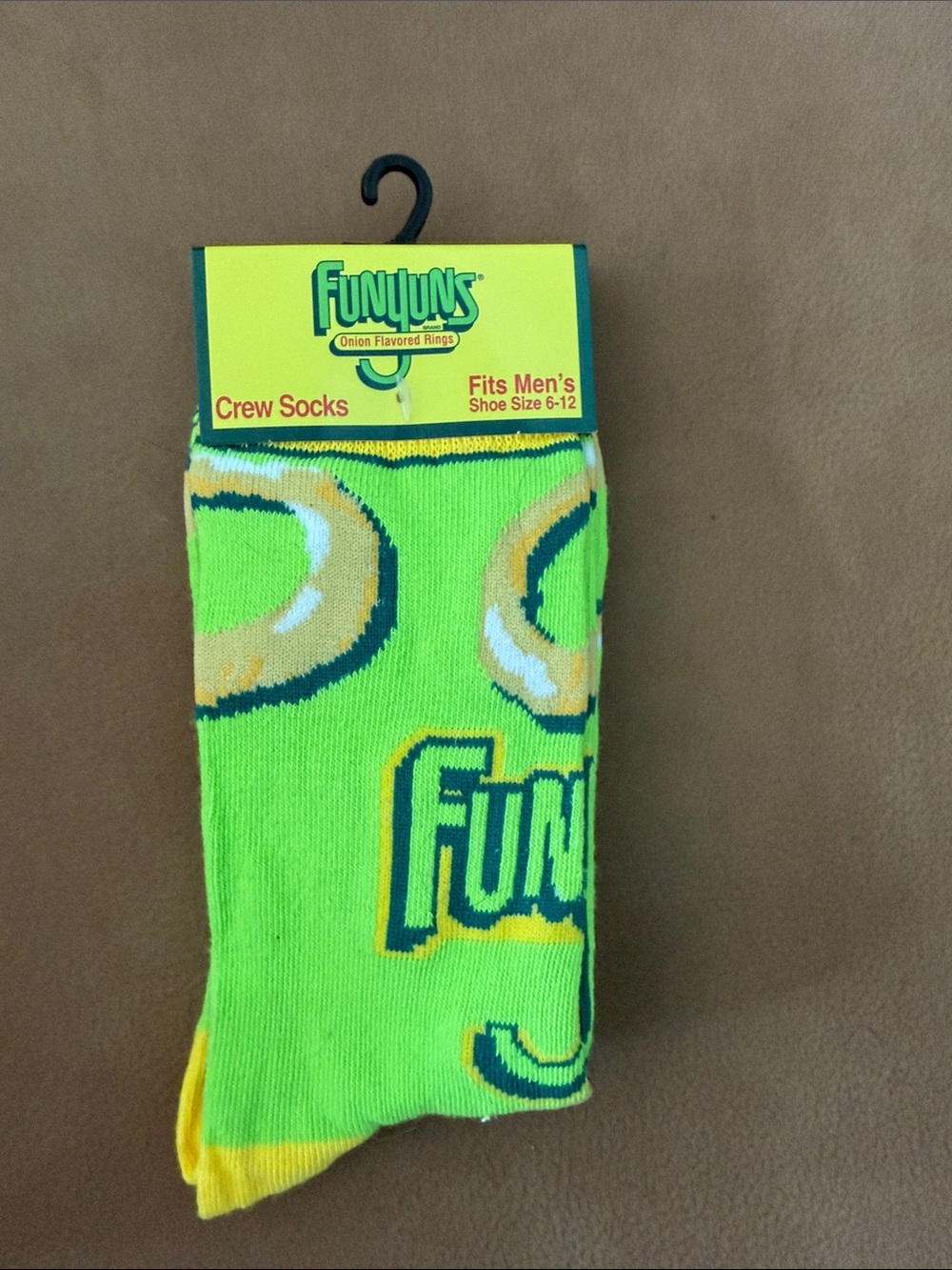 Neon Green Crew Socks for Men
